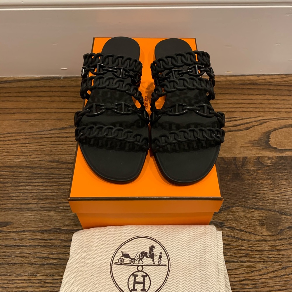 Hermes (Authentic) Jelly Sandals, 37, NEW!